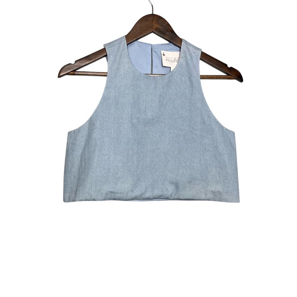 Anthropologie Mare Mare NWT Sleeveless Crop Denim Tank Top Women’s Size XXS